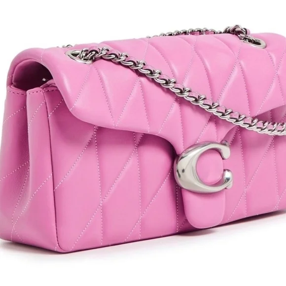 COACH, the Quilted Leather Tabby 26 Silver Hardware Shoulder Crossbody Bag - Picture 3 of 7